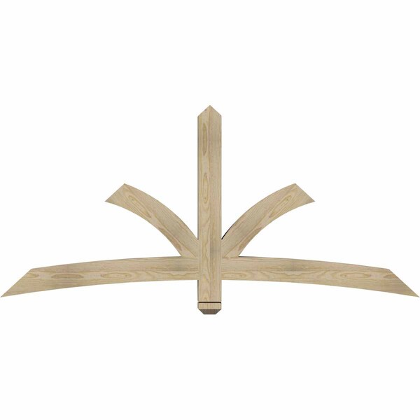 Ekena Millwork Davenport Rough Sawn Timber Gable Bracket, Douglas Fir, 72"W x 33"H x 4"D x 4"F, 11/12 Pitch GBW072X33X0404DAV00RDF - main